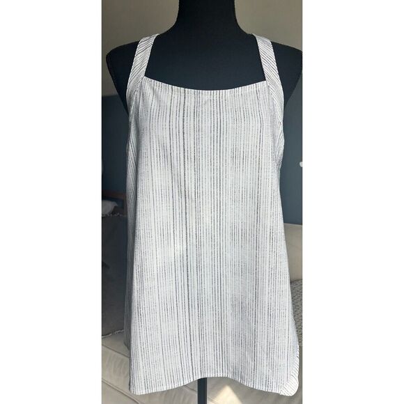 Woman’s Athleta Arrival Tank in Amara White and Black Stripes Size M - Picture 4 of 8